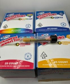 DEVOUR POWDERED DONUT HOLES 2G DIAMOND COATED PRE ROLL WITH LIVE ROSIN CENTER