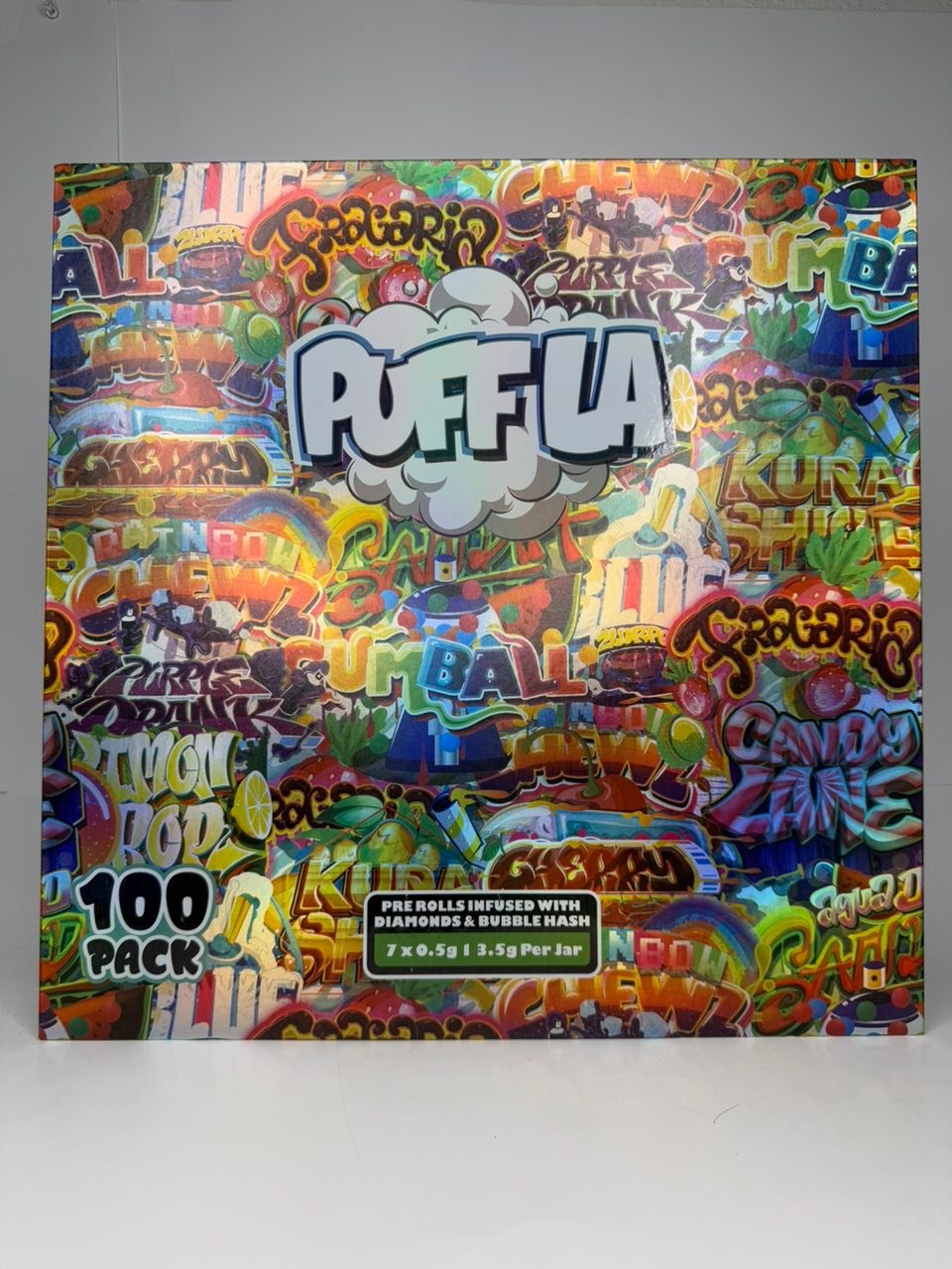 image 185 1 Puff La Infused Pre Rolls – INFUSED W/ DIAMONDS + BUBBLE HASH – 3.5G (0.5G PER PREROLL – 7 PREROLLS TOTAL) - Image 3