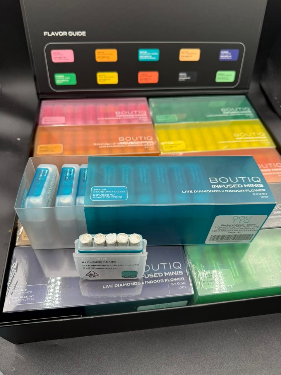 image 395 1 Boutiq Infused Minis Pre Rolls – Liquid Diamonds + Indoor Flower (2.5G)