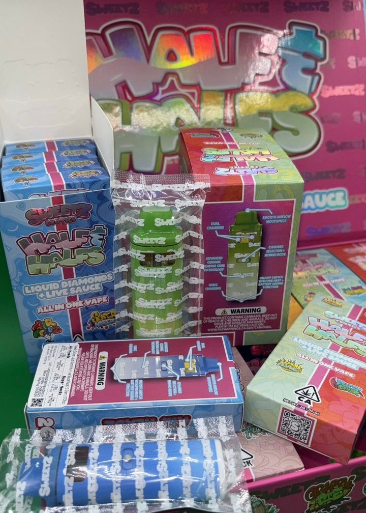 image 905 1 SWEETZ EXOTICS HALF & HALFS 2G DISPOSABLE – LIQUID DIAMONDS + LIVE SAUCE